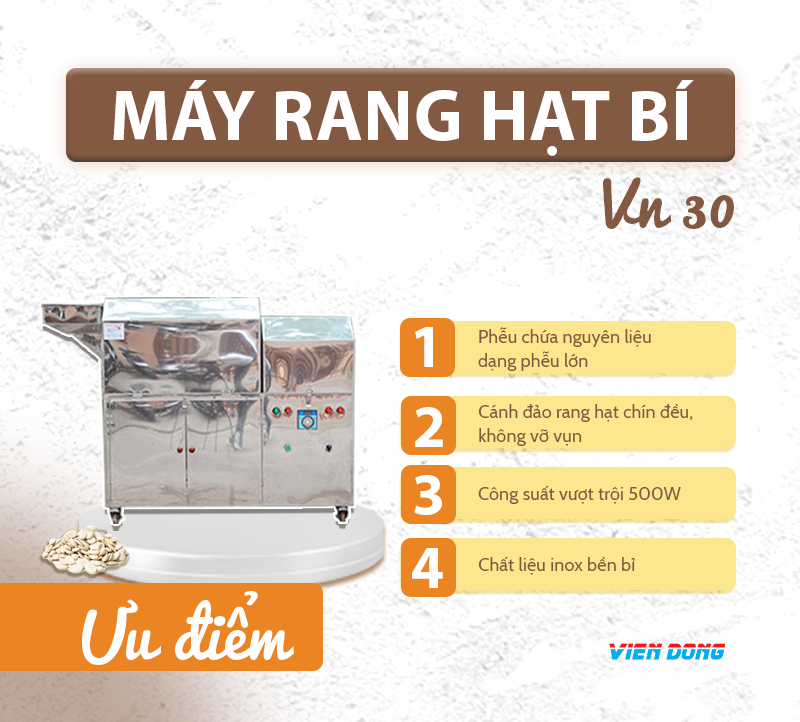 Máy rang hạt bí VN30