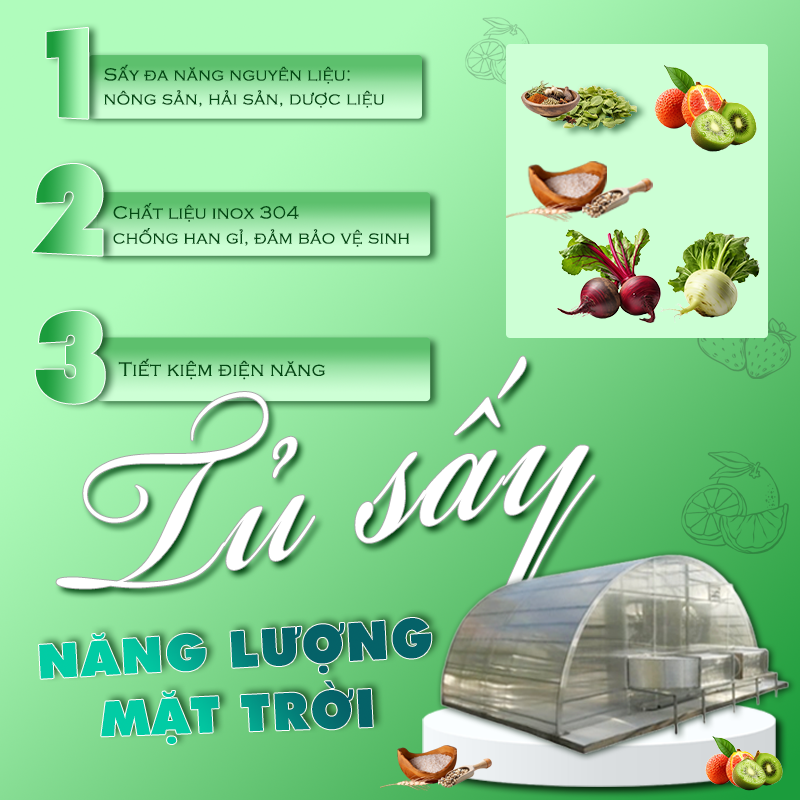 Tủ sấy năng lượng mặt trời