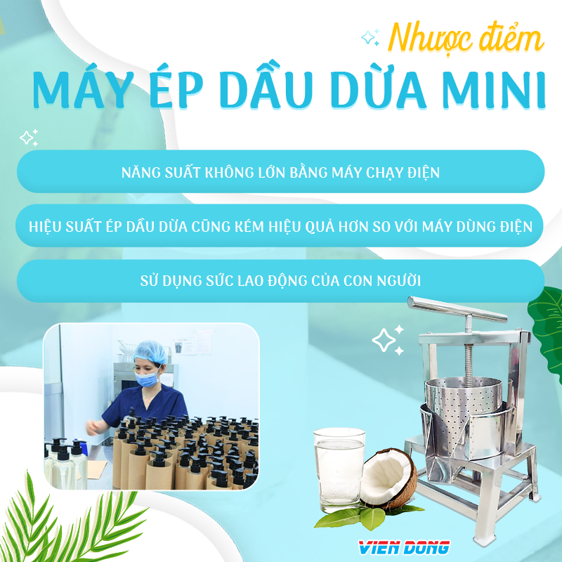 Máy ép dầu dừa mini