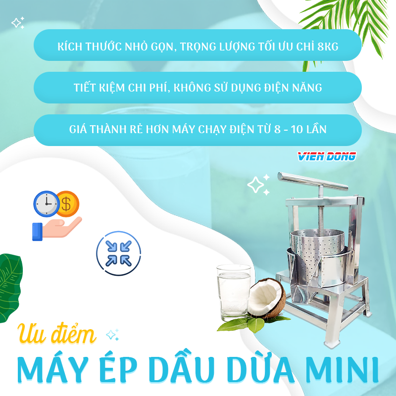 Máy ép dầu dừa mini