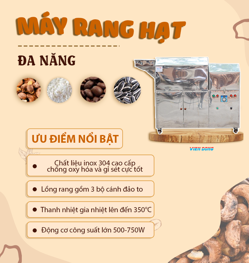 máy rang hạt